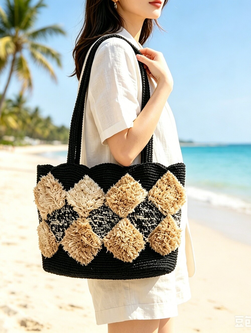 Handmade Brand New Raffia Tote Bag
